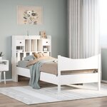 vidaXL Cadre de lit sans matelas blanc 75x190 cm bois de pin massif