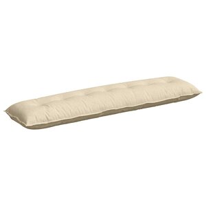 vidaXL Coussin de Dos Crème 200 x 19 x 50 cm tissu