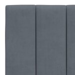 vidaXL Coussin de tête de lit gris foncé 120 cm velours