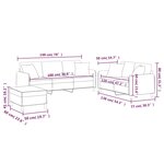 vidaXL Ensemble de canapés 3 Pièces avec coussins taupe tissu