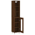 vidaXL Buffet haut Chêne marron 34 5x34x180 cm Bois d'ingénierie