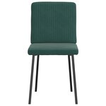 vidaXL Chaises à manger lot de 6 vert foncé velours