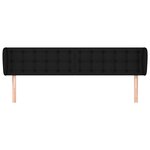 vidaXL Tête de lit avec oreilles Noir 163x23x78/88 cm Tissu