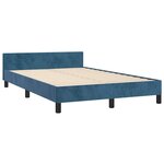 vidaXL Cadre de lit sans matelas bleu foncé 120x200 cm velours