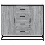 vidaXL Buffet sonoma gris 92x35x76 cm bois d'ingénierie