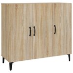 vidaXL Buffet chêne sonoma 90x34x80 cm bois d'ingénierie