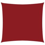 vidaXL Voile de parasol tissu oxford carré 3 6x3 6 m rouge