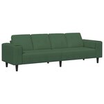 vidaXL Sofa en tissu Vert foncé 208 cm Tissu en velours côtelé