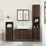 vidaXL Armoire de lavabo de salle de bain chêne marron 90x33x60 cm