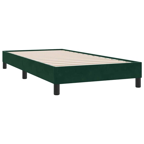 vidaXL Cadre de lit sans matelas vert foncé 90x210 cm velours