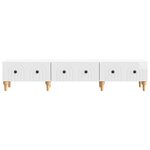 vidaXL Meuble TV Blanc brillant 147 x 34 5 x 30 cm Bois d'ingénierie