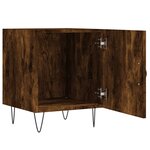 vidaXL Table de chevet chêne fumé 40x40x50 cm bois d'ingénierie