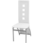 vidaXL Chaises à manger lot de 6 blanc similicuir