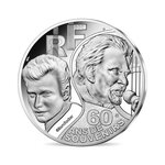 Johnny Hallyday 60 ans de souvenirs Monnaie de 10€ Argent - QUALITÉ BE MILLÉSIME 2020