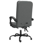 Chaise fauteuil siège pivotante de inclinable de bureau informatique étude foncé tissu gris 02_0024241