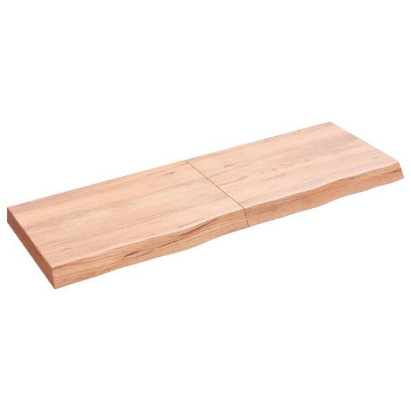 vidaXL Dessus de table marron clair bois chêne massif traité
