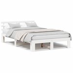 vidaXL Cadre de lit Blanc 120 x 190 cm Bois de pin massif