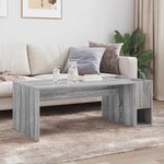 vidaXL Table basse Gris Sonoma 101 5 x 50 x 37 cm Bois d'ingénierie