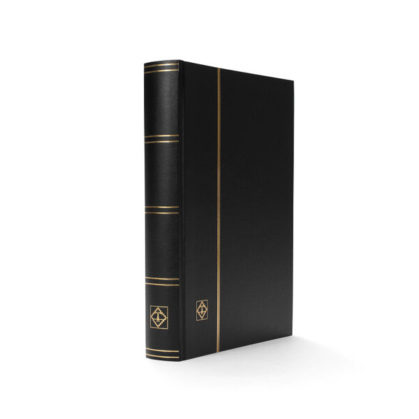 Classeur à bandes pour timbres 64 pages blanches. Couleur - Noir