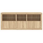 vidaXL Buffet avec lumières LED chêne sonoma 162x37x67 cm