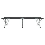 vidaXL Lit de camping pliant 2 Pièces Noir 62 x 194 x 42 cm Tissu Oxford