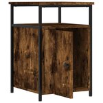 vidaXL Tables de chevet 2 Pièces chêne fumé 40x42x60 cm bois d'ingénierie