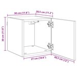 vidaXL Meuble TV Chêne artisanal 30 5 x 30 x 30 cm Bois d'ingénierie