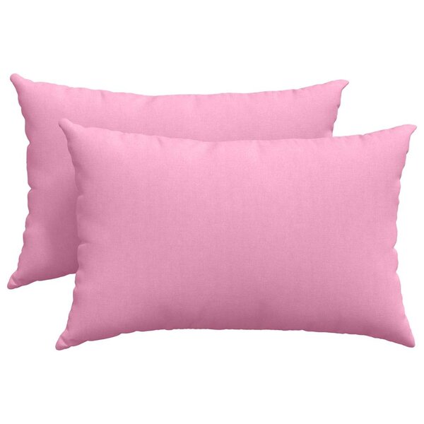 vidaXL Coussins de canapé 2 Pièces Rose 60 x 40 cm tissu