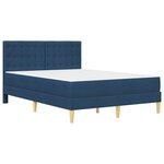 vidaXL Cadre de lit avec matelas Bleu 120 x 200 cm Tissu