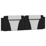vidaXL Cadre de lit sans matelas noir et blanc 180x200 cm similicuir