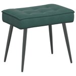 vidaXL Chaise de relaxation avec tabouret Vert foncé Velours