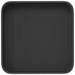 vidaXL Plateau carré à fleurs 6 Pièces Noir 15 x 15 x 2 cm Plastique