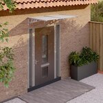 vidaXL Auvent de porte Gris et transparent 152 5x90 cm Polycarbonate