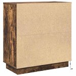 vidaXL Cabinet de chevet avec tiroir avec Chêne fumé 71 x 34.5 x 75 cm