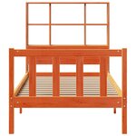 vidaXL Lit bibliothèque sans matelas cire marron 75x190 cm pin massif
