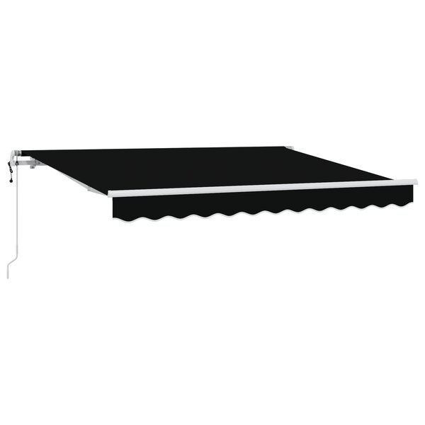 vidaXL Auvent Rétractable Noir et Blanc