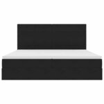 vidaXL Lit avec rangement et LED Noir 200 x 200 cm Velours