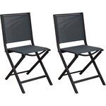 Chaise pliante en aluminium ida (lot de 2)