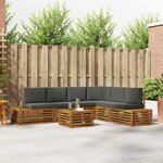 vidaXL Ensemble de canapés d'extérieur 7 Pièce Naturel et Anthracite