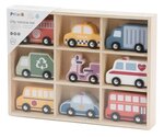 Véhicules en bois  44281 - coffret de 9 voitures de ville