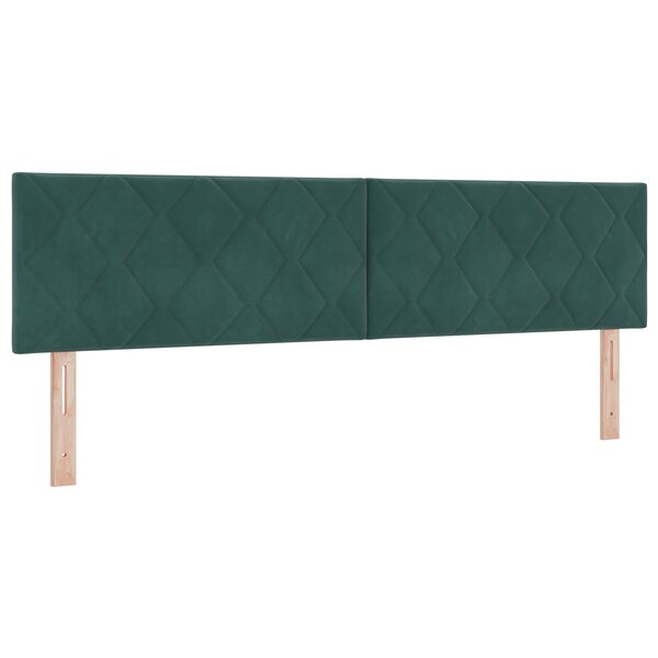 vidaXL Tête de Lit LED Vert Foncé Ensemble de 2 Vert foncé