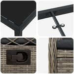 vidaXL Ensemble de salle à manger de jardin 7 pièces gris en rattan poly