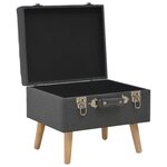 Banquette pouf tabouret meuble tabouret de rangement 40 cm gris foncé tissu 3002158