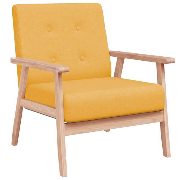 vidaXL Fauteuil jaune tissu
