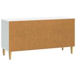 vidaXL Meuble TV Blanc 99 x 34 5 x 50 cm Bois d'ingénierie