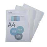 Sachet De 50 Pochettes Coin Papier 110g/m2 - A4 - Transparent Blanc - X 10 - Exacompta