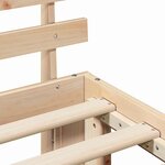 vidaXL Cadre de lit Marron 180 x 200 cm Bois de pin massif