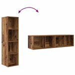 vidaXL Meuble TV 2 Pièces Marron 37 x 37 x 142.5 cm Bois d'ingénierie
