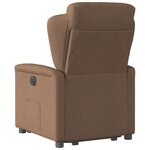 vidaXL Fauteuil inclinable Marron Tissu