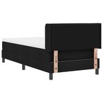 vidaXL Lit à ressorts avec matelas Noir 200 x 80 cm Polyester